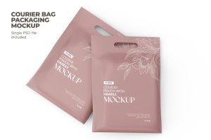 Die-Cut Handle Plastic Bag Mockup