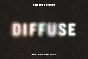 Diffuse Grainy Retro Text Effect