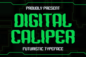 Digital Caliper – Futuristic Typeface