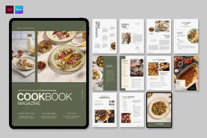 Digital Cookbook Magazine Template