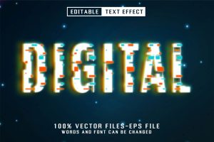 Digital Editable Text Effect
