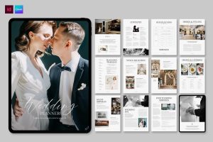 Digital Wedding Planner Brochure Template