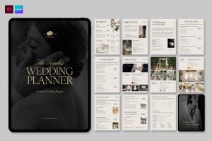 Digital Wedding Planner Brochure Template