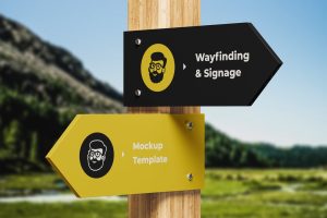 Direction Sign Mockup