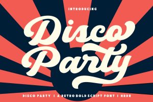 Disco Party – A Retro Bold Script Font