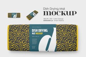 Dish Drying Mat Mockup Set