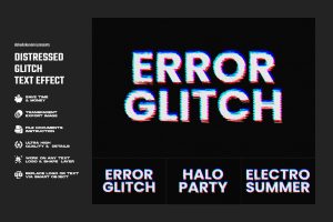Distressed Glitch Text Effect