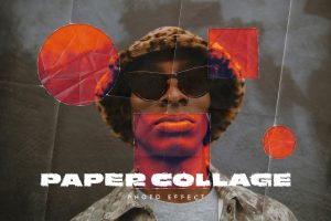 Distressed Photo Collage PSD Photo Effect