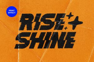 Distressed Print Text Effect