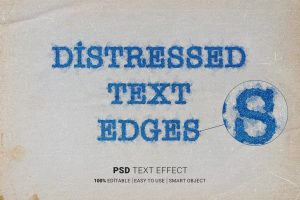Distressed Text Edges PSD Effect