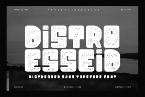 Distro Esseid – Distressed Typeface Font