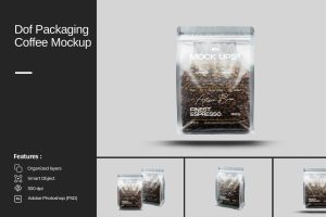 Dof Packaging Coffee Mockup