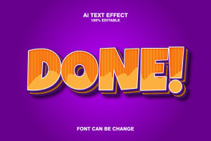 Done 3d Text Effect