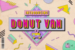 Donut Van – Trio Retro Wave Font