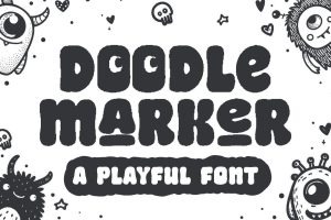 Doodle Marker – a Playful Modern Font