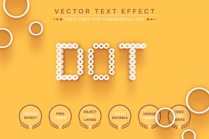 Dot –  Editable Text Effect, Font Style
