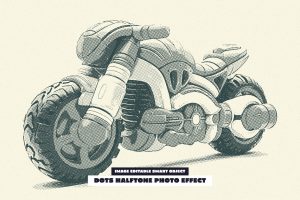 Dots Halftone Photo Effect