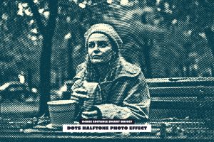 Dots Halftone Photo Effect