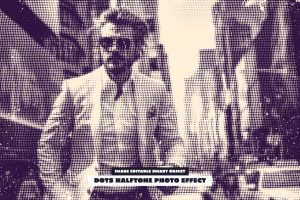 Dots Halftone Photo Effect