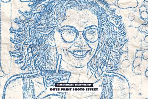 Dots Print Photo Effect