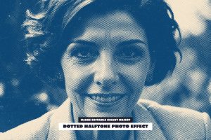 Dotted Halftone Photo Effect