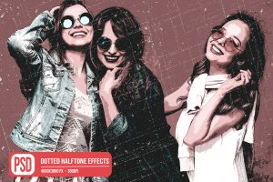 Dotted Halftone Photo Effects