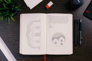 Dotted sketchbook mockup