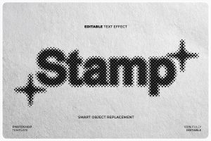 Dotted Stamp Text Effect