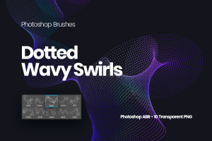 Dotted Wavy Swirls Photoshop Brushes