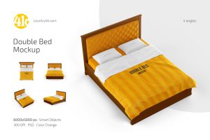 Double Bed Mockup Set