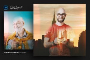 Double Exposure Effect for square flyer