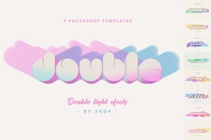 Double Light Text Effects
