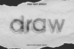 Draw Pencil Sketch Text Effect Layer Style