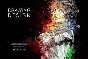 Drawing Design Photoshop Action