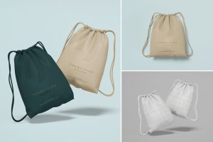 Drawstring Bag Mockup