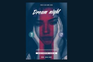 Dream Night Music Flyer Poster