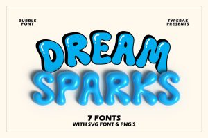 Dream Sparks – Bubble Display Font