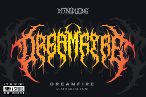Dreamfire – Death Metal Font