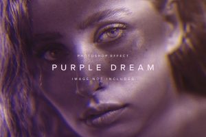 Dreamy Purple PSD Photo Effect