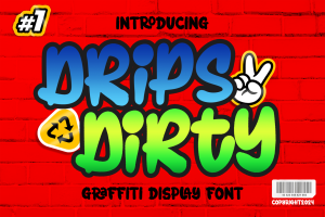Drips Dirty Modern Marker Graffiti Brush Font