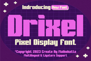Drixel – Pixel Display Font