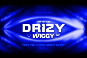 Drizy Wiggy – Techno Sans Serif Font