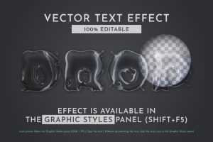 Drop Water Editable Text Effect, Graphic Style