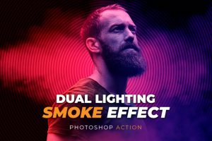 Dual Lighting Smoke Effect Photoshop Action