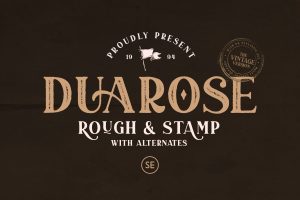 Duarose – Vintage Font (Rough & Stamp)