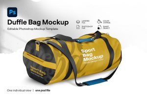 Duffle bag mockup