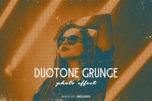 Duotone grunge photo effect
