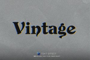 Duotone Retro Style Text Effect