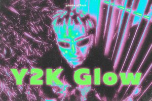 Duotone Y2K Glow Photo Effect