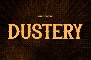 Dustery Modern Elegance with a Retro Western Font